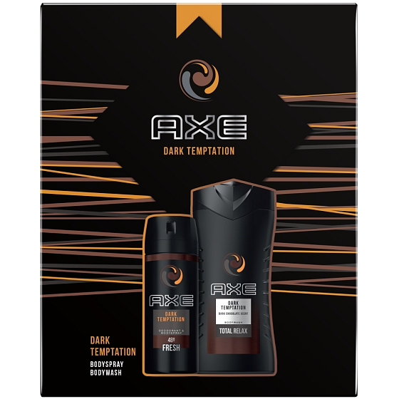 Axe Dark Temtaption Duschgel für Männer 250 ml + Deodorant Spray für Männer 150 ml, Kosmetikset