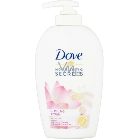 Dove Nourishing Secrets Strahlende Ritual Lotusblume und Reiswasser Flüssigseife mit Spender 250 ml