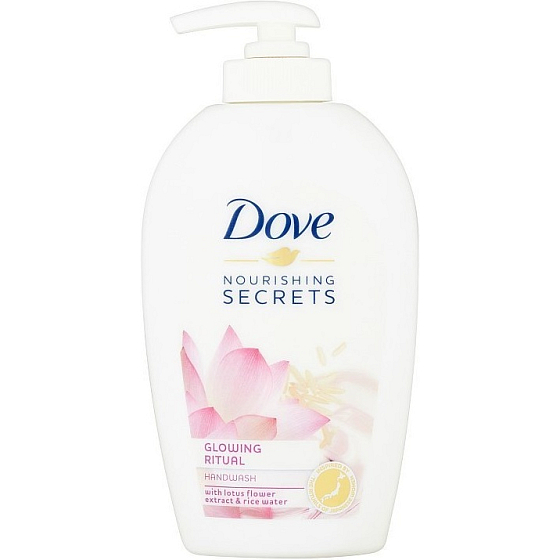 Dove Nourishing Secrets Strahlende Ritual Lotusblume und Reiswasser Flüssigseife mit Spender 250 ml