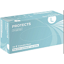 Sempermed Protects Hygienic Vinyl clear Einweghandschuhe, puderfrei, klar, Vinyl, Größe L, Karton mit 100 Stück