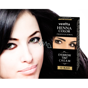 Venita Henna Professionelle Creme Augenbrauenfarbe Schwarz 15 ml