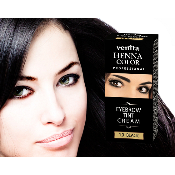Venita Henna Professionelle Creme Augenbrauenfarbe Schwarz 15 ml