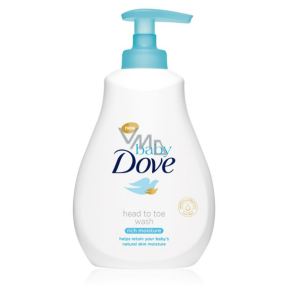 Dove Baby Rich Moisture Reinigungsgel für Körper und Haar für Kinder 200 ml