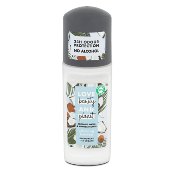 Love Beauty & Planet Kokoswasser und Mimosenblüten Erfrischendes Deodorant Roll-on 50 ml
