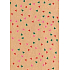 Ditipo Geschenkpapier 70 x 200 cm Weihnachten KRAFT grüne, rosa und rote Dreiecke
