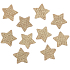 Stern gold mit Kleber Acryl mit Glitter 5 cm 10 Stück