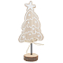 Holzbaum mit Glitter und Stern 11 x 26 cm