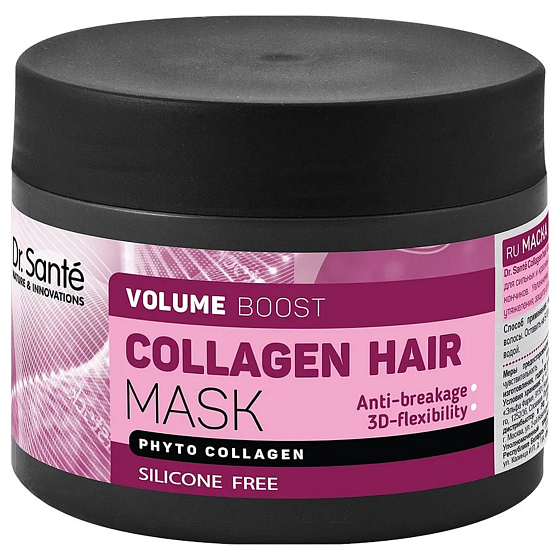 Dr. Santé Collagen Hair Volume Boost Mask für geschädigtes, trockenes Haar und Haar ohne Volumen 300 ml