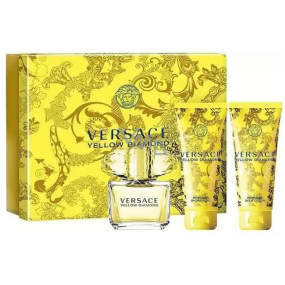 Versace Yellow Diamond Eau de Toilette 50 ml + Körperlotion 50 ml + Duschgel 50 ml, Geschenkset für Frauen
