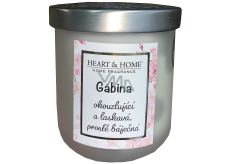Heart & Home Frische Leinen Soja-Duftkerze mit dem Namen Gábina 110 g