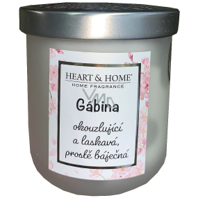 Heart & Home Frische Leinen Soja-Duftkerze mit dem Namen Gábina 110 g