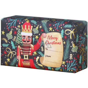 English Soap Nutcracker - Weihrauch & Myrrhe Weihnachten natürliche parfümierte Toilettenseife mit Sheabutter 190 g