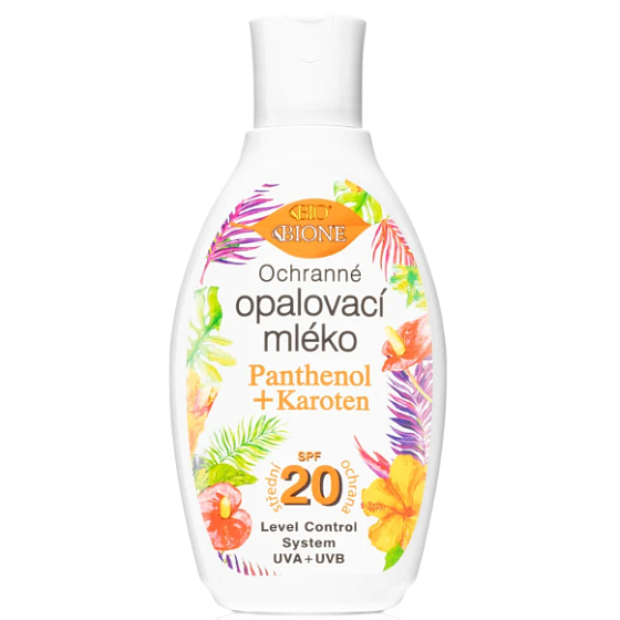 Bione Cosmetics Panthenol + Carotin SPF 20 Schützende Sonnenschutzlotion 150 ml