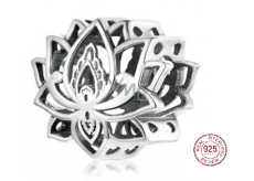 Sterling Silber 925 Lotusblume Charme, Perle auf Armband Symbol