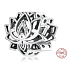 Sterling Silber 925 Lotusblume Charme, Perle auf Armband Symbol
