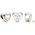 Sterling Silber 925 Herz gewölbt Gold, Liebe Perle auf Armband