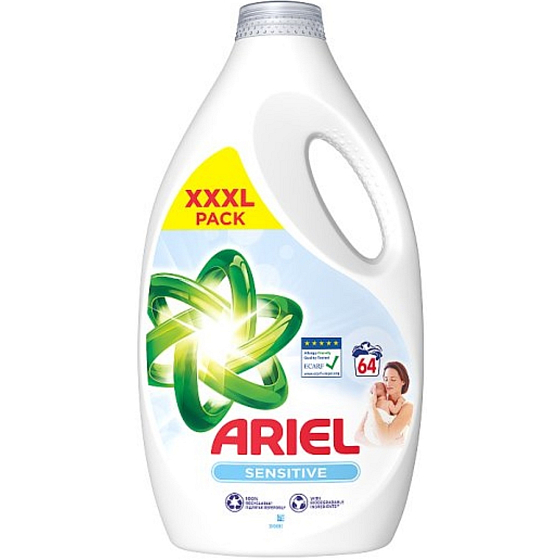 Ariel Sensitive Skin flüssiges Waschgel für Fein- und Kinderwäsche 64 Dosen 3,2 l