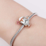 Sterling Silber 925 Hot Chocolate - Genießen Sie die kalten Tage, Weihnachtsarmband Bead