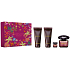 Versace Crystal Noir Eau de Toilette 90 ml + Körperlotion 100 ml + Duschgel 100 ml + Eau de Toilette 5 ml Miniatur, Geschenkset für Frauen