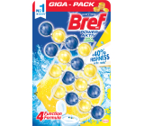 Bref Power Aktiv WC Block Zitrone, fester WC Block, 4 × 50 g