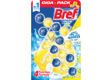Bref Power Aktiv WC Block Zitrone, fester WC Block, 4 × 50 g
