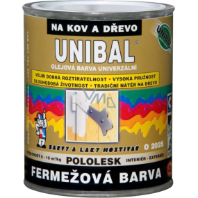 UNIBAL O2025 fermežová barva na dřevo a kov samozákladující, 8440 červenohnědá, 1 kg UNIBAL O2025 fermežová barva na dřevo a kov samozákladující, 8440 červenohnědá, 1 kg