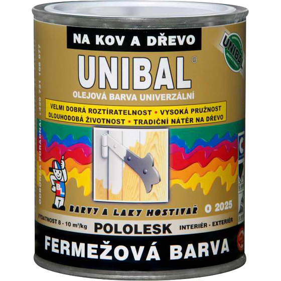 UNIBAL O2025 Firnisfarbe für Holz und Metall, selbstgrundierend, 8440 rotbraun, 1 kg
