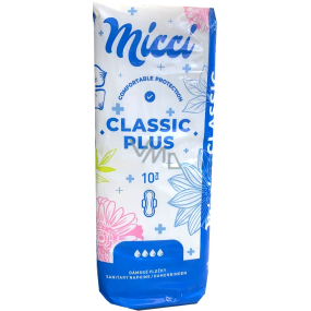 Micci Classic Plus Intimeinsätze mit Flügeln 10 Stück