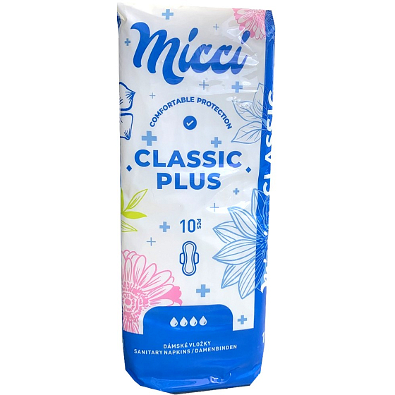 Micci Classic Plus Intimeinsätze mit Flügeln 10 Stück