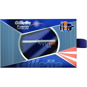 Gillette Fusion ProGlide Uhrwerk + Ersatzkopf 1 Stück + Gel 75 ml + Balsam 9 ml + Beutel, Kosmetikset, für Männer
