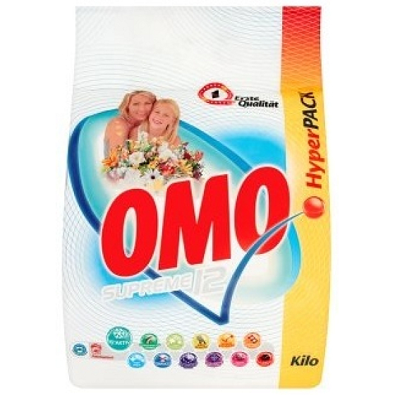 Omo Supreme 12 Waschpulver, weiße Wäsche 80 Dosen 8 kg