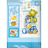 Nekupto Geschenk Papiertüte 32,5 x 26 x 13 cm Blau mit Baby-Teddybär 1 Stück 842 40 BL