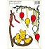 Fensterfolie ohne Klebeecke pomlázka mit Eiern 33 x 23 cm