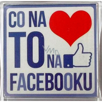 Nekupto Lustige Magneten Was auf dem Herzen liegt, liegt auf Facebook 6 x 6 cm