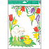 Fensterfolie ohne Klebeecke traditionelle Ostermotive Tulpen 37 x 26 cm