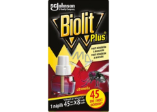 Biolit Plus Elektrischer Verdampfer mit Citronella-Duft gegen Mücken und Fliegen Ersatzkartusche 45 Nächte 31 ml