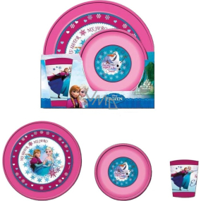 Disney Frozen Dining Set Schüssel 15 x 4 cm + Tasse 200 ml + Teller 23 x 2,5 cm