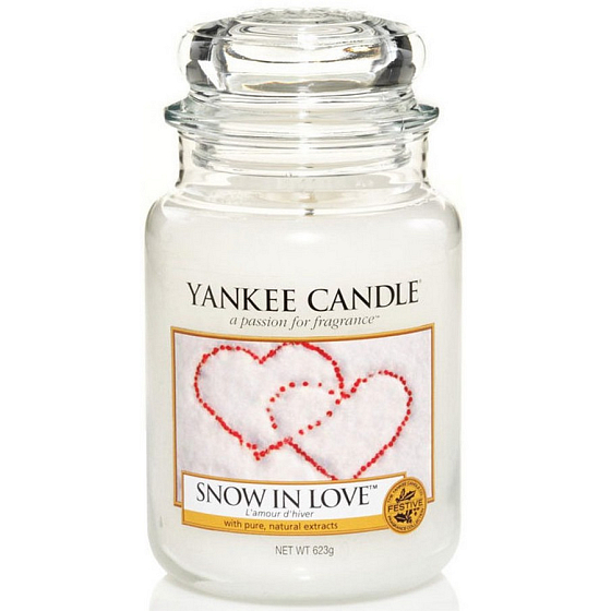 Yankee Candle Schnee in der Liebe - Schnee in der Liebe Duftkerze Klassisches großes Glas 623 g