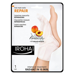 Iroha Repair Regenerierende Maske für Füße und Nägel mit Pfirsichserum 2 x 9 ml