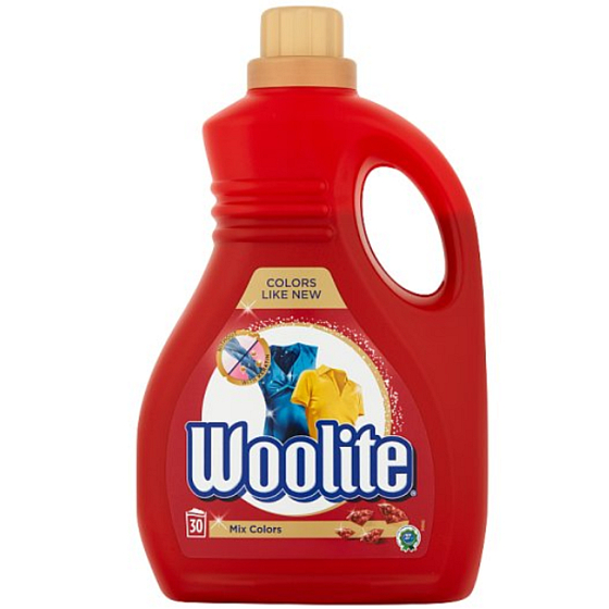 Woolite Mix Color Waschgel für Buntwäsche bewahrt die Farbintensität 30 Waschladungen 1,8 l