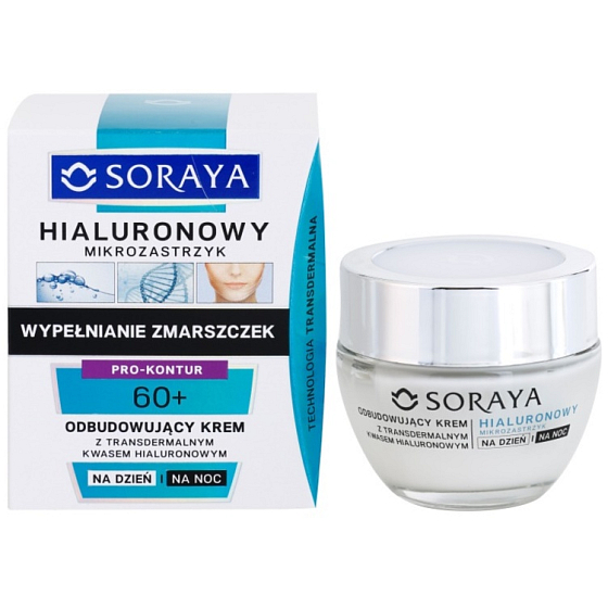 Soraya Hyaluronic Micro-Injection 60+ Regenerationscreme mit transdermaler Hyaluronsäure pro Tag / Nacht 50 ml