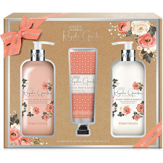 Baylis & Harding Royal Garden Handwäsche 300 ml + Handlotion 300 ml + Handcreme 130 ml, Kosmetikset für Frauen