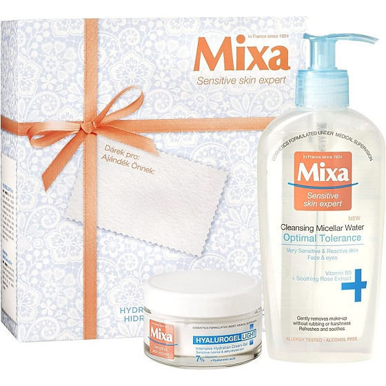 Mix Hyalurogel Box Optimal Tolerance Mizellenwasser 200 ml + Hyalurogel Light Tagescreme 50 ml, Kosmetikset