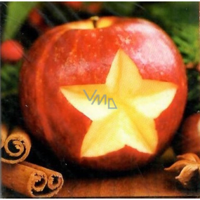 Nekupto Weihnachtsgeschenkkarten Apfel mit Stern 6,5 x 6,5 cm 6 Stück