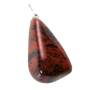 Obsidian Moka Troml Anhänger Naturstein, 2,2-3 cm, 1 Stück, Stein des Anstoßes
