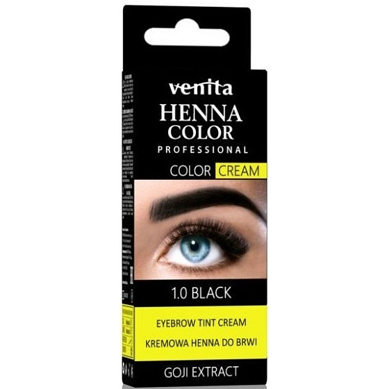 Venita Henna Color Creme Augenbrauenfarbe 1.0 Schwarz 30 g