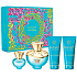 Versace Dylan Turquoise Eau de Toilette 100 ml + Körperlotion 100 ml + Duschgel 100 ml + Eau de Toilette 5 ml Miniatur, Geschenkset für Frauen