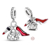 Sterling Silber 925 Chic style - Lippenstift, Pantoffel, Handtaschen, 3in1 Armband Anhänger, Zinsen