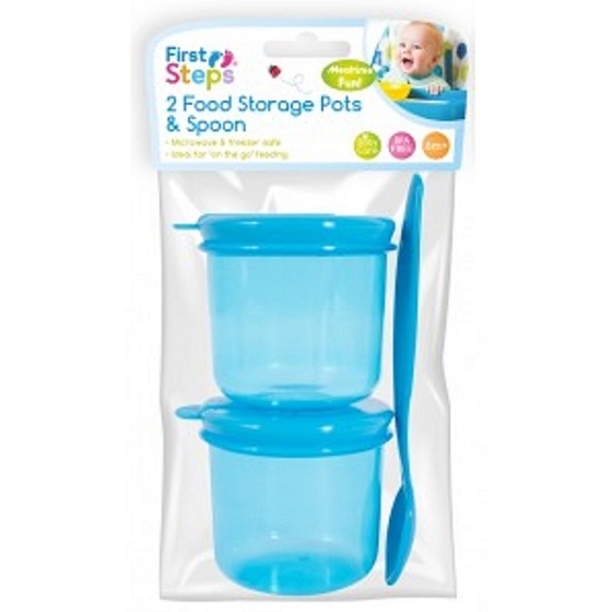 First Step Travel food set blau 2 Schalen + Löffel