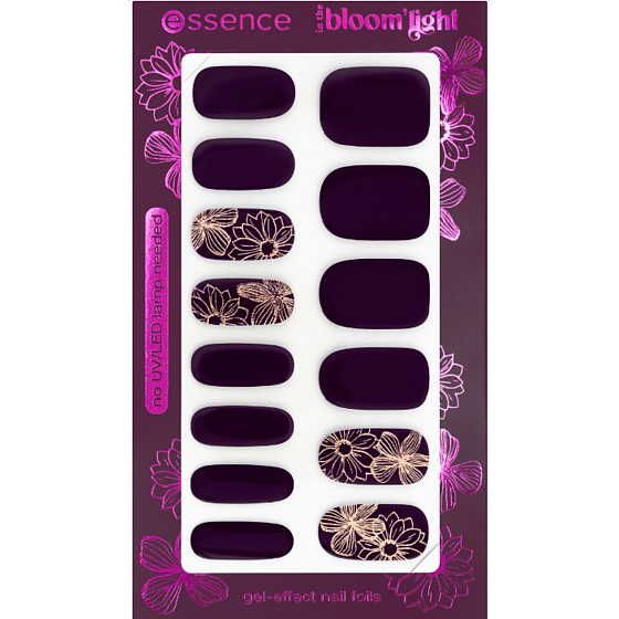 Essence In The Bloom´light Nagelfolien mit Gel-Effekt 14 Stück